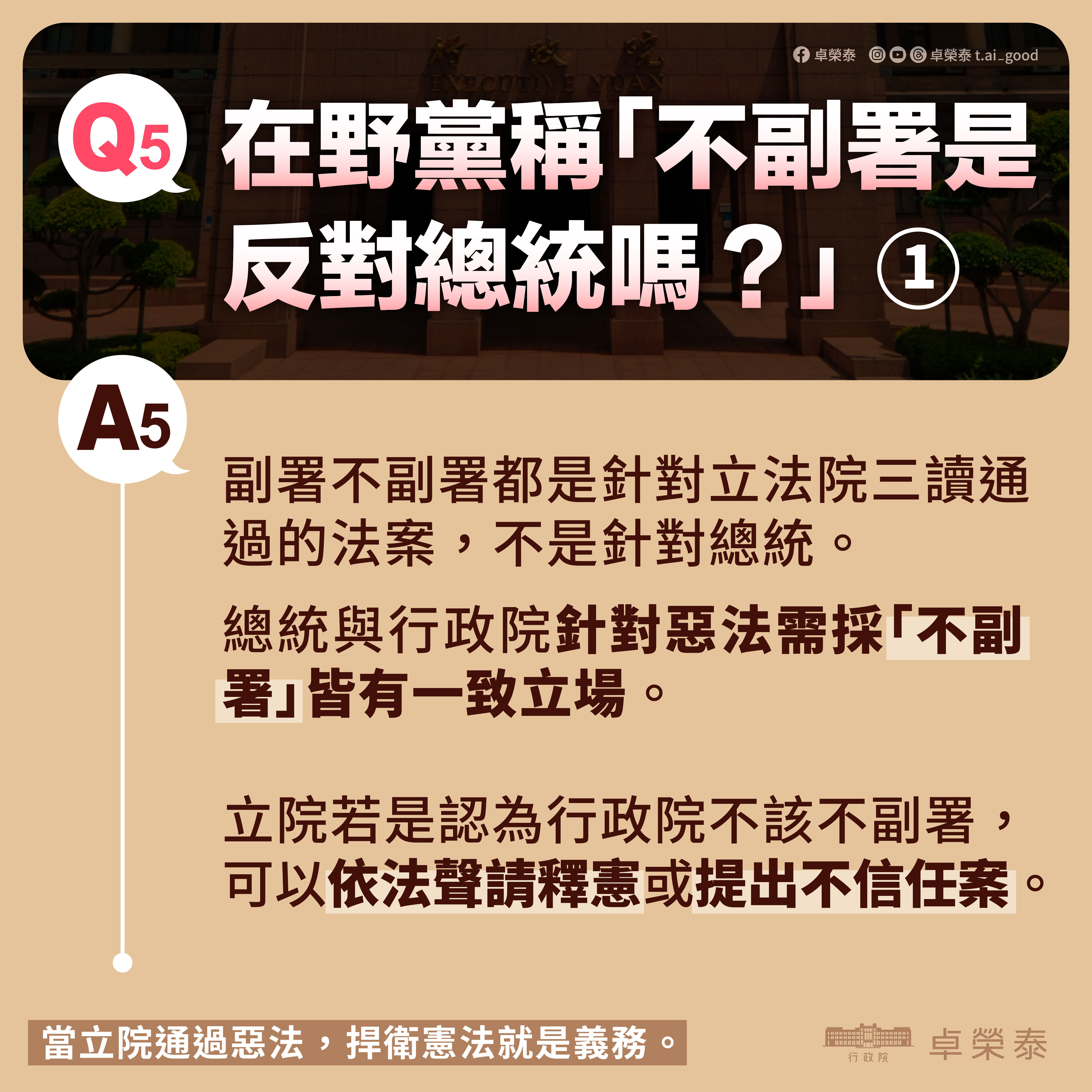 ▲▼行政院不副署說明圖卡。(圖/行政院提供)