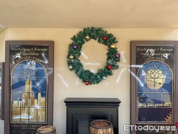 ▲▼中央公園聖誕小屋牆面,遭人惡意噴漆塗鴉。(圖/翻攝Threads@ninashu73121)。