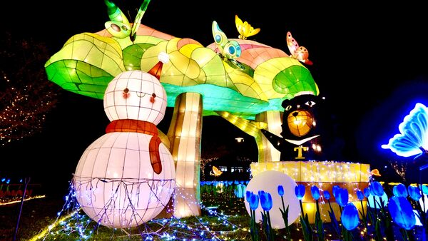 ▲山谷燈光節,台中海洋館的水母區。(圖/台中市觀旅局提供)