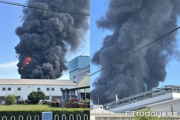 ▲▼高雄大發工業區工廠火警!黑色濃煙狂竄 恐怖畫面曝。(圖/翻攝自記者爆料網)