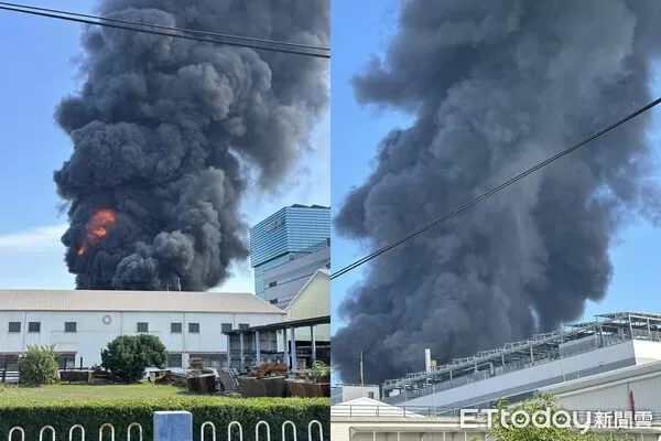 ▲▼高雄大發工業區工廠火警!黑色濃煙狂竄 恐怖畫面曝。(圖/翻攝自記者爆料網)