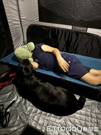 退役緝毒犬Xylon與家人。(圖/Xylon爸爸提供)