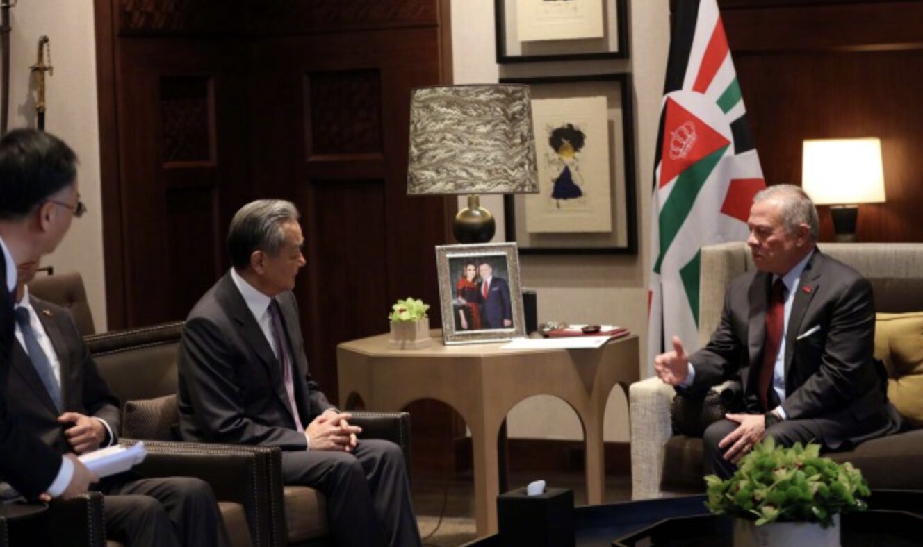 ▲王毅與約旦國王阿布杜拉二世。(圖/翻攝大陸外交部)