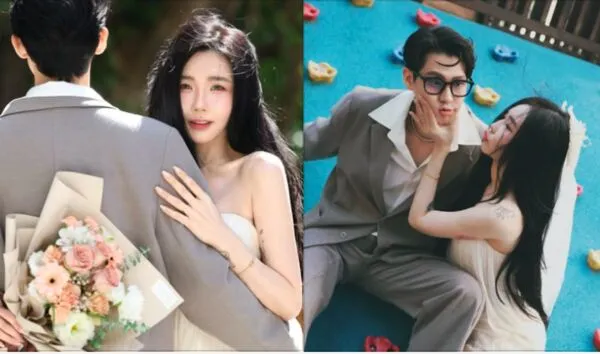 ▲李玉璽和大6歲的許允樂今年初才認愛。(圖/翻攝自許允樂臉書)