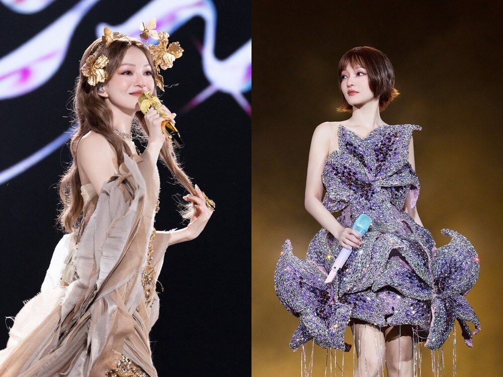 ▲▼張韶涵演唱會造型翻車!陸網崩潰「仙女變阿姨」。(圖/翻攝自微博)