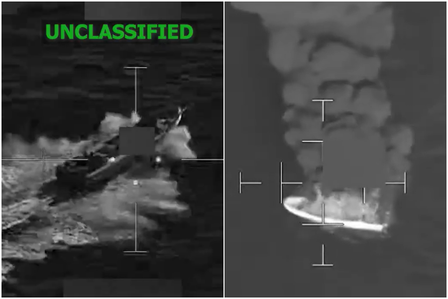 ▲▼美軍再度打擊太平洋毒品船隻。(圖/翻攝自X)