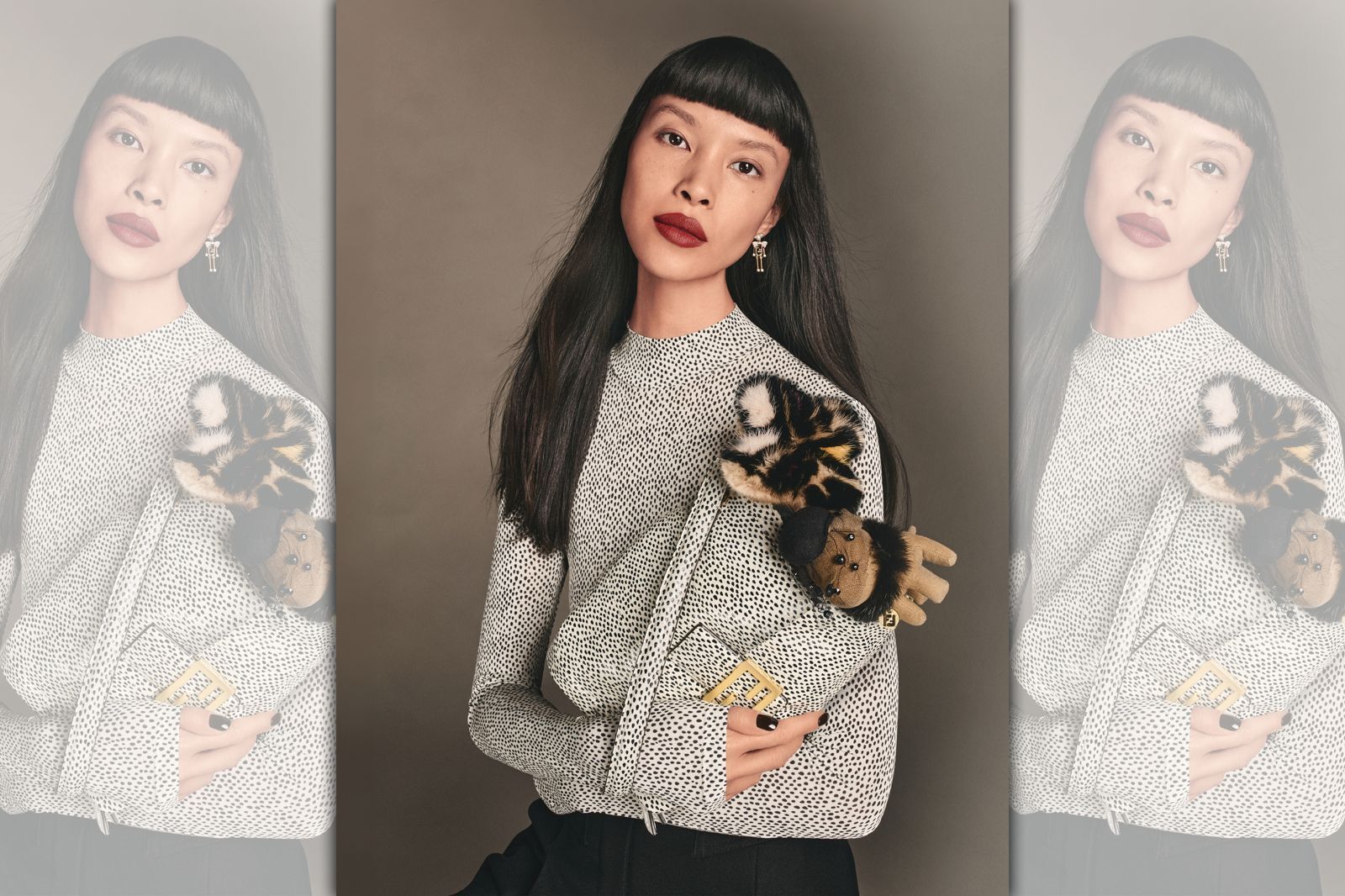 FENDI 愛犬吊飾不僅是包上亮點,搭配鑰匙圈或其他配件也格外添趣。(FENDI提供)