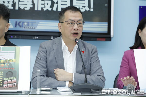 ▲▼國民黨立法院黨團召開「騙騙騙! 施政不利就詐騙 政院盡傳假消息!」記者會,書記長羅智強、首席副書記長林沛祥、副書記長許宇甄出席。(圖/記者湯興漢攝)