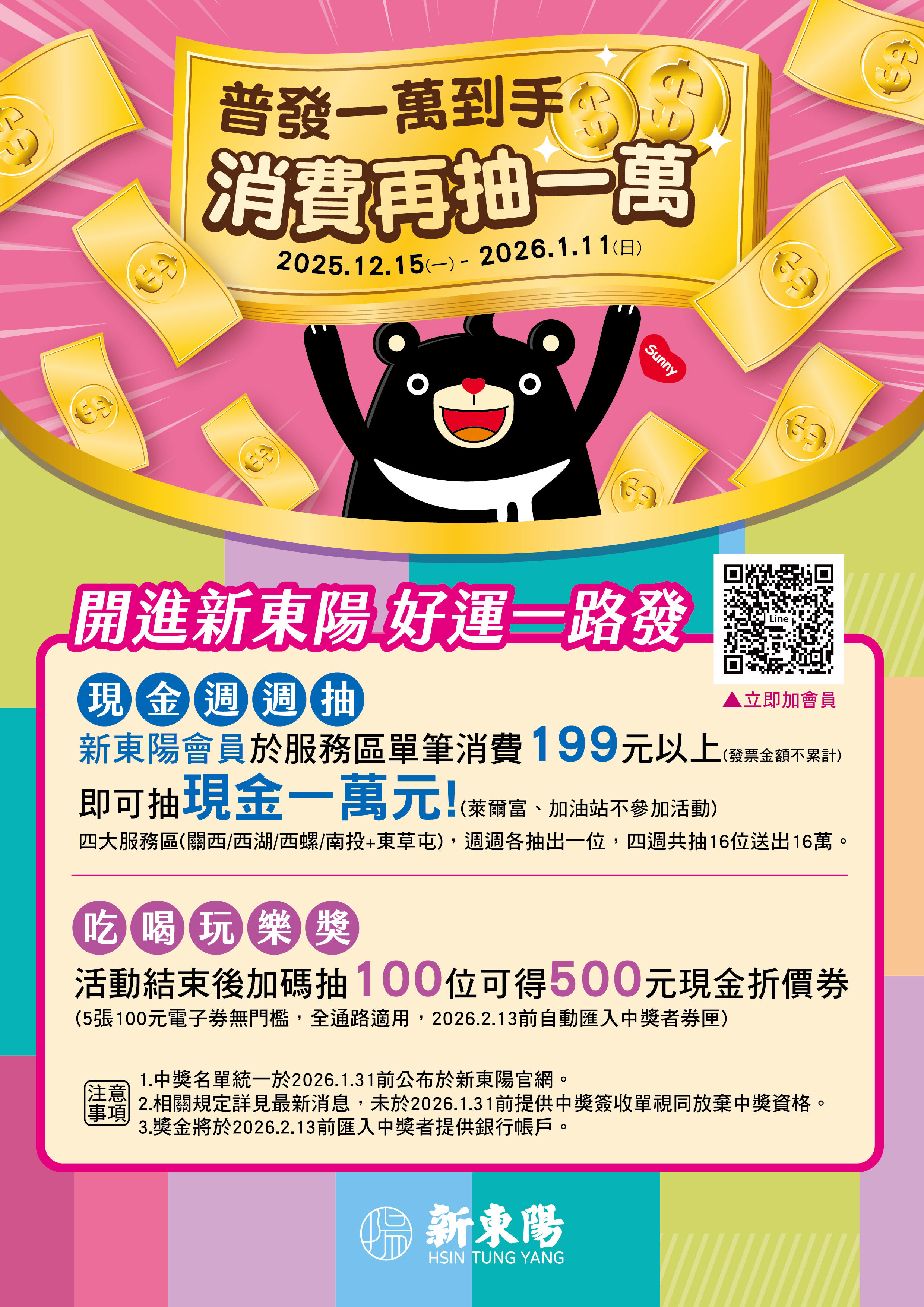 ▲▼國道服務區推出普發一萬抽一萬活動。(圖/新東陽提供)