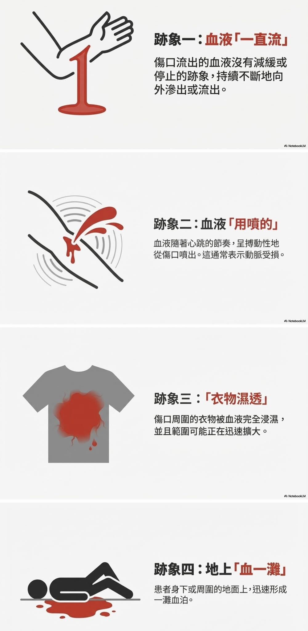 大量出血的判斷與救治。(圖/翻攝自Facebook/Tyfd-K9桃園搜救犬隊)