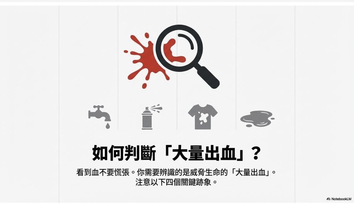 大量出血的判斷與救治。(圖/翻攝自Facebook/Tyfd-K9桃園搜救犬隊)