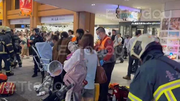 ▲嫌犯在台北車站攻擊後,跑至中山站持刀隨機攻擊,並進入誠品南西商場。(圖/記者陳以昇攝)