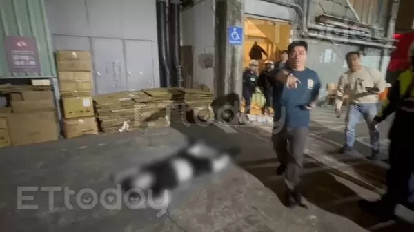 ▲ETtoday記者目擊中山站隨機砍人案,犯嫌張文遭警方圍捕時墜樓,搶救無效亡。(圖/記者陳以昇攝)-嫌犯墜樓畫面