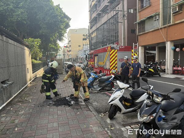 ▲▼高雄男街頭爆糾紛突放火!機車踏板藏柴刀 引發恐慌遭送辦。(圖/記者許宥孺翻攝)