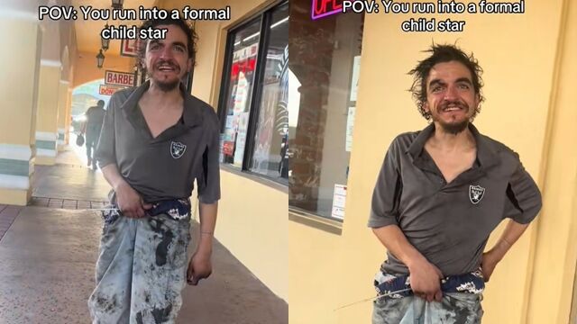 ▲▼美前童星流落街頭!衣衫邋遢憔悴 一見鏡頭仍笑了。(圖/TikTok@ricecrackerspov)