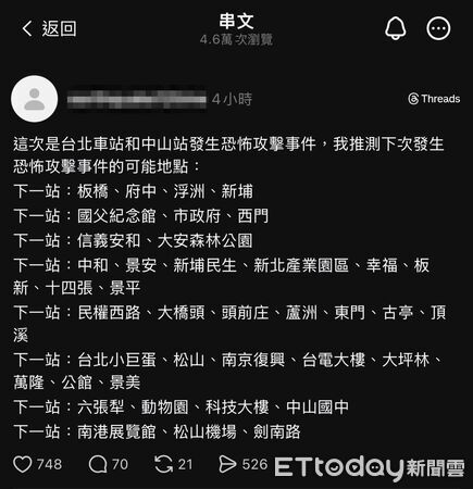 ▲▼林口警方逮捕林姓男子,林姓男子在Threads及臉書的貼文 。(圖/記者陳以昇翻攝)
