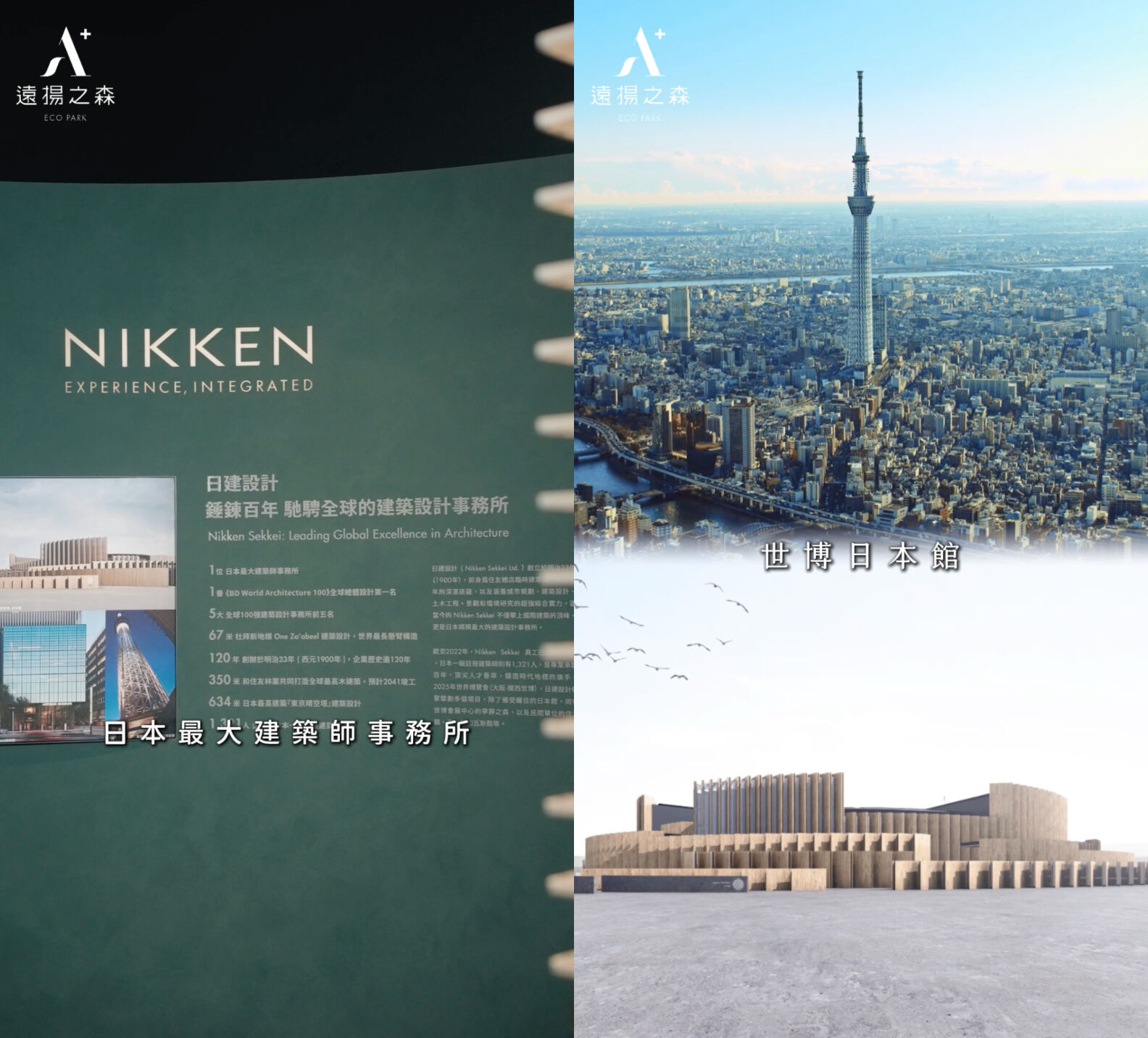 ▲▼板橋,Tpark台北遠東通訊園區,遠揚之森A⁺,遠東集團,日建設計。(圖/翻攝自影片)