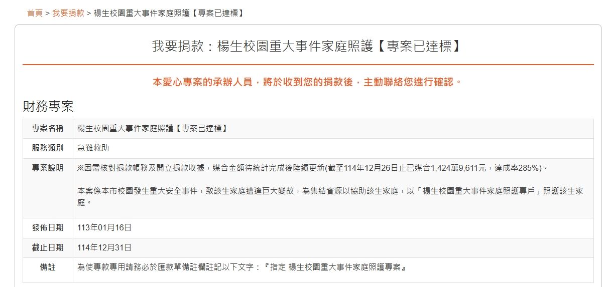 ▲▼ 。(圖/翻攝新北市好日子愛心大平台)