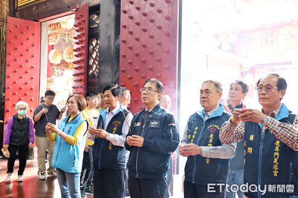 ▲全國開台聖王祭典聯誼大會於北汕尾鹿耳門天后宮登場,來自全台60多間宮廟齊聚,場面莊嚴盛大,市長黃偉哲親臨現場參與祭典,與各地宮廟代表及信眾一同祈福。(記者林東良翻攝,下同)