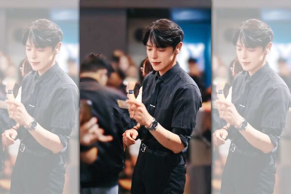 皮膚白皙的張越河曾在台北市信義區夜店上班,自稱信義區吸血鬼。(讀者提供)