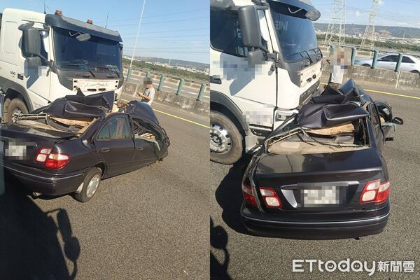 ▲國道三號南下192公里和美路段車禍,釀成1人命危。(圖/記者唐詠絮翻攝)