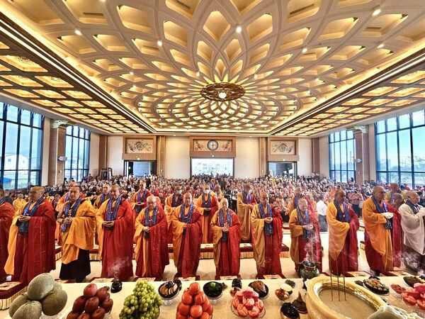 ▲全球佛教聯合會館屏東縣潮州啟用。(圖/屏東縣佛教會提供)