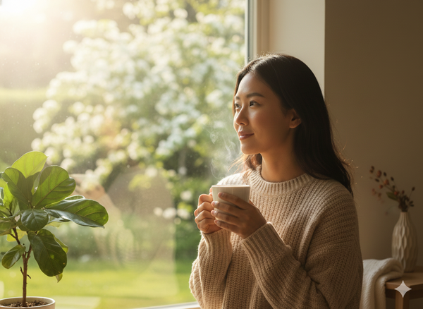 ▲女性,散步,心靈。(AI協作圖/記者蔡惠如製作,經編輯審核)
