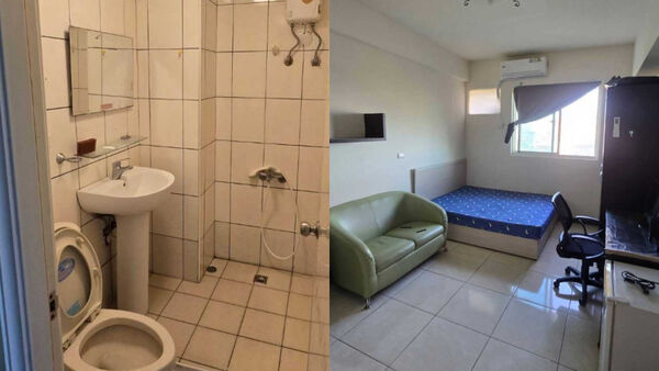 樂天一軍現行宿舍是位於桃園市蘆竹區屋齡約18年的電梯大樓。(圖/讀者提供)