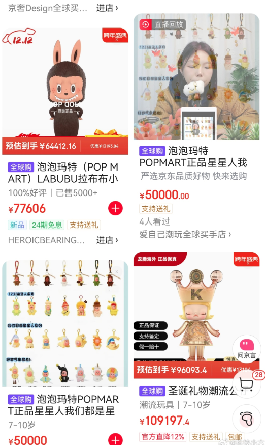 ▲▼泡泡瑪特5折甩賣。(圖/翻攝自微博)