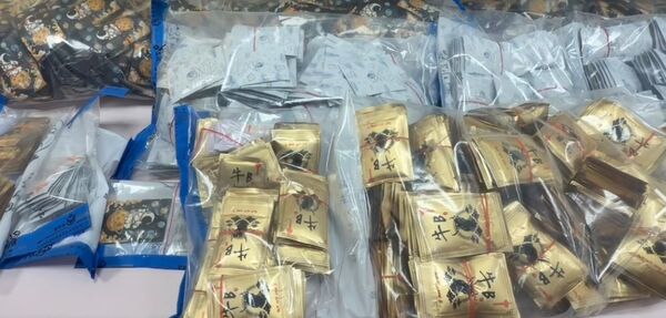 ▲員林警分局破獲史上最大毒品咖啡包。(圖/警方提供)