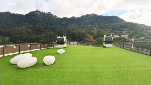 ▲貓空站頂端,12月新設置「Sky Green天空綠洲」觀景平台。(圖/北捷提供)