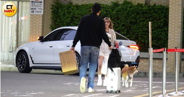 雙棲女神戀愛中1/樂天女孩黃禹菡牽CEO男友甜蜜接吻 開雙B豪車共返愛巢