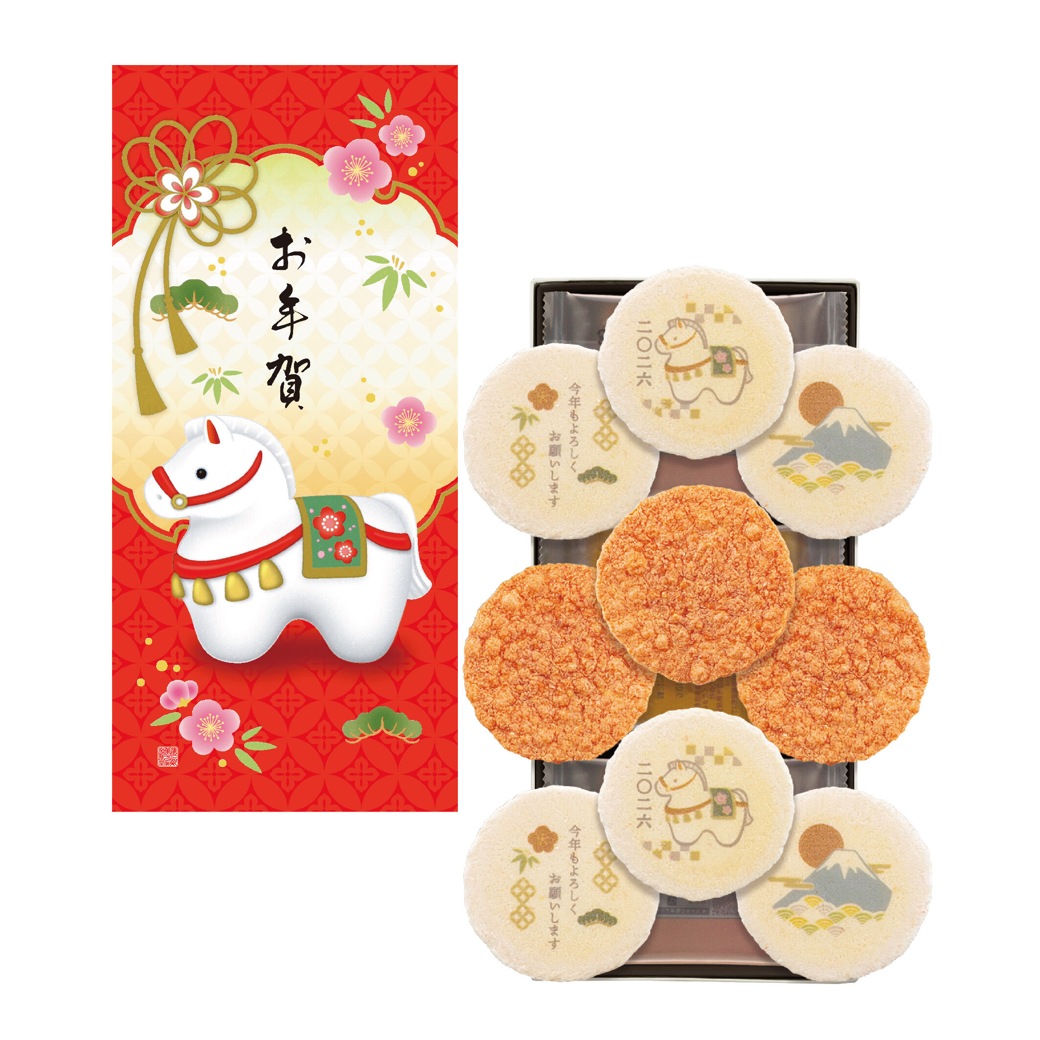 ▲日本蝦仙貝品牌《桂新堂》登台推馬年禮盒。(圖/品牌提供)