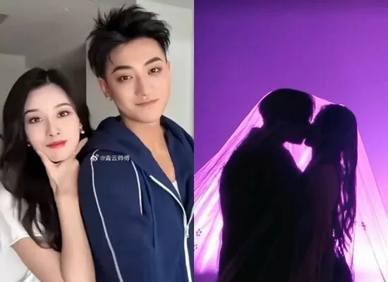 ▲黃子韜台上親吻老婆惹火粉絲。(圖/翻攝自微博)