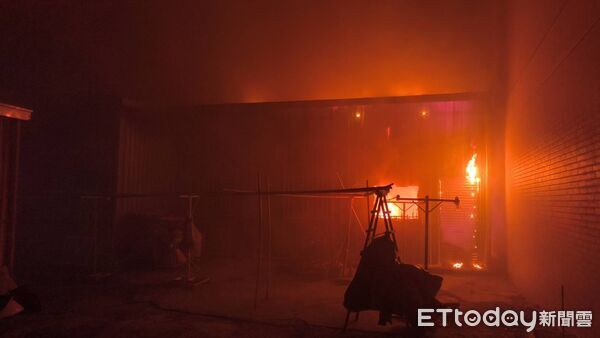 ▲大社區文化路鐵皮屋火警,釀成一死一傷,夫妻天人永隔 。(圖/記者吳奕靖翻攝)