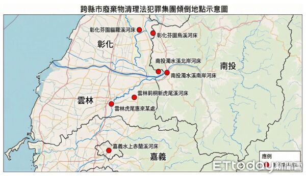 ▲土尾集團清倒廢棄物。(圖/中檢提供)