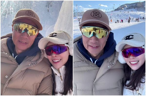 曾馨瑩和郭台銘享受度假時光。(翻攝曾馨瑩IG)