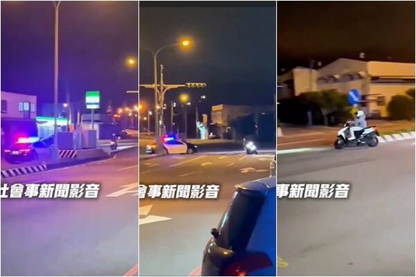 ▲▼苗栗17歲屁孩無照騎車「逗弄警車」拒檢不停。(圖/翻攝社會事新聞影音)