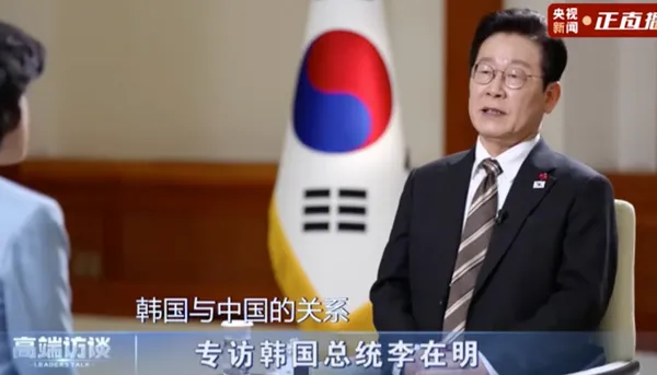 ▲▼ 訪華前夕,李在明接受了央視新聞的專訪。 。(圖/翻攝 央視高端訪談)