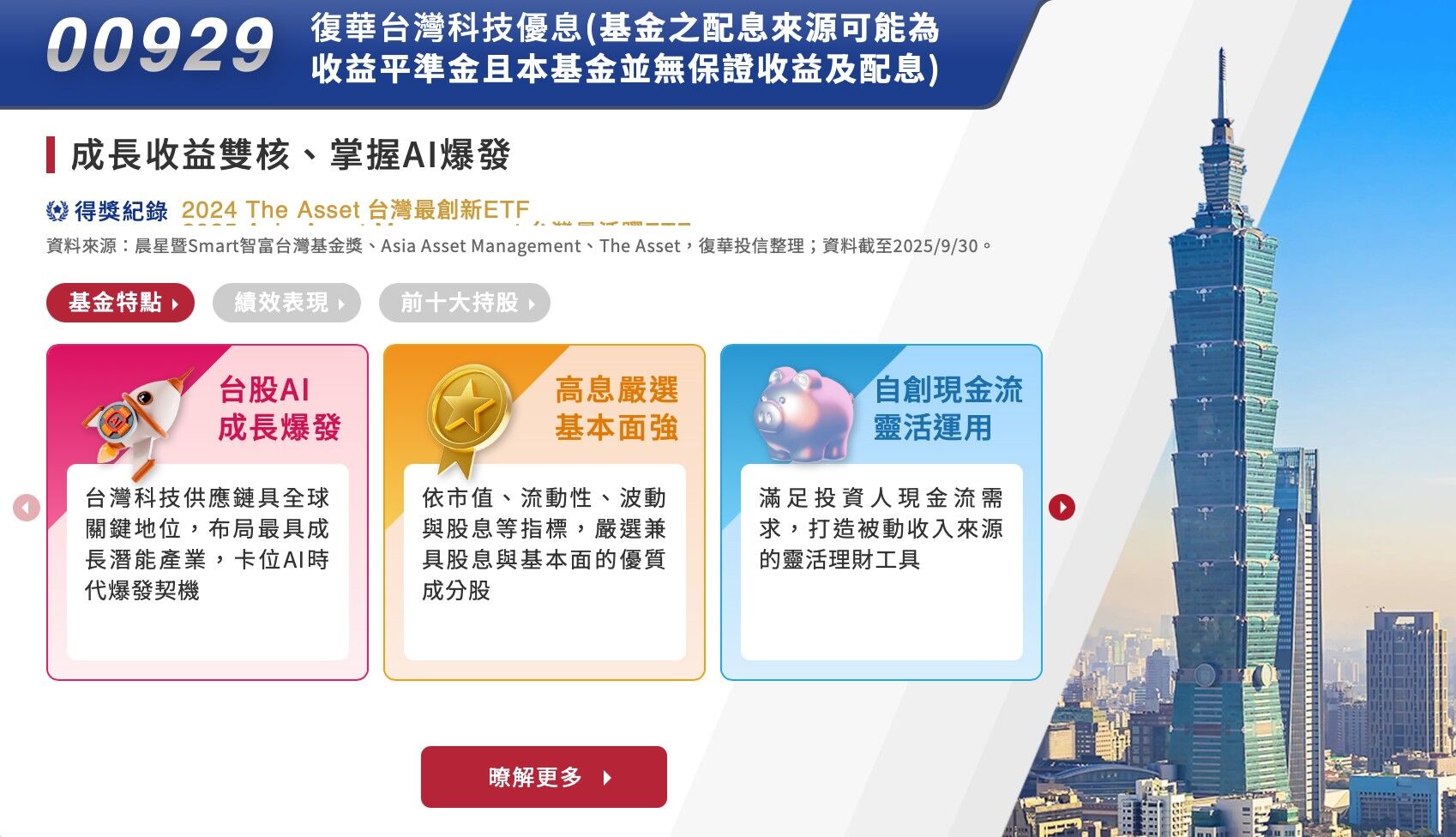 00929,配息,ETF,高股息ETF,高股息(圖/翻攝自復華投信官網)