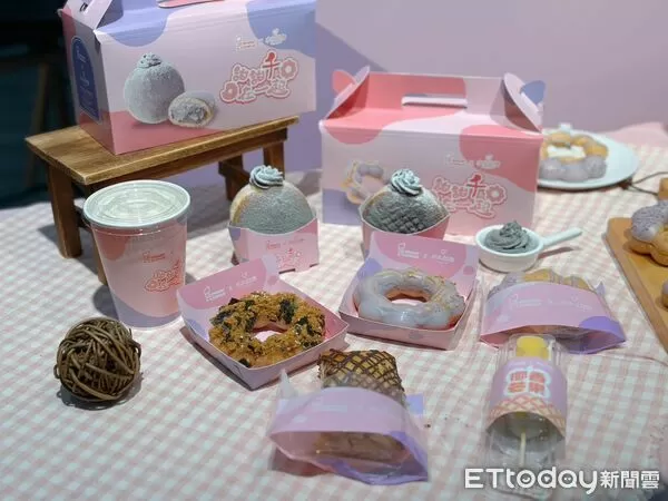 ▲▼「Mister Donut X 水水灶咖」推出8款聯名新品。(圖/記者蕭筠攝)