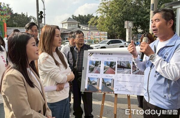 ▲立法院內政委員會實地會勘莿桐育仁國小通學步道改善工程,了解未來施工規劃。(圖/記者游瓊華翻攝)
