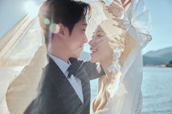 ▲陳漢典與LULU婚紗曝光。(圖/天地合提供)