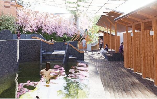 ▲北投公園露天浴池(千禧湯)預計7月底完工。(示意圖/公園處提供)