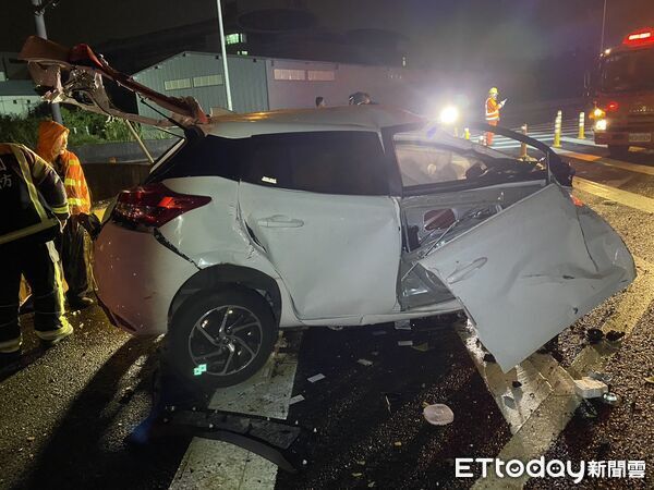 ▲▼國道五楊高架楊梅南向出口發生死亡車禍。(圖/記者沈繼昌翻攝)