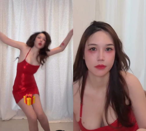 ▲▼Ashly滑倒疑露點!親自掀衣揭真相。(圖/翻攝自Instagram/ashlychan0113)