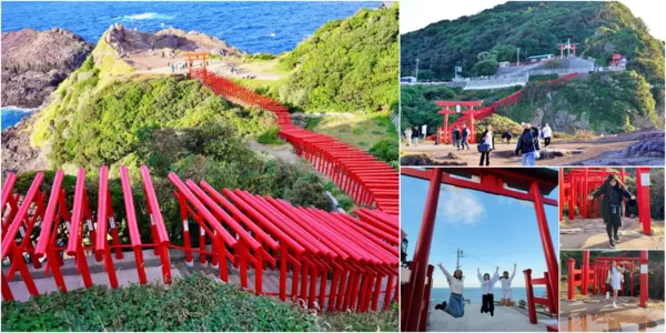 ▲▼日本山口「元乃隅神社」,123座紅色鳥居綿延至海邊,依山傍海超壯觀。(圖/部落客Mika提供)
