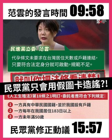 ▲▼民眾黨酸綠委未看法條被打臉 。(圖/范雲國會辦公室提供)