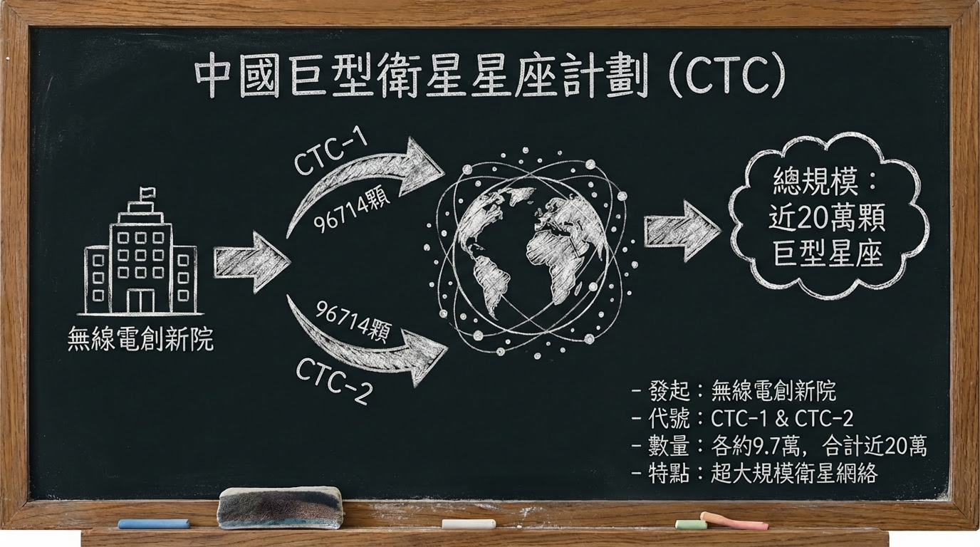 ▲中國向國際電信聯盟(ITU)申報提交20萬顆衛星星座計劃。(AI協作圖/記者魏有德製作,經編輯審核)
