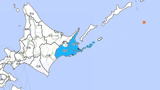 ▲▼日本北方四島擇捉島6.2地震。(圖/翻攝日本氣象廳)